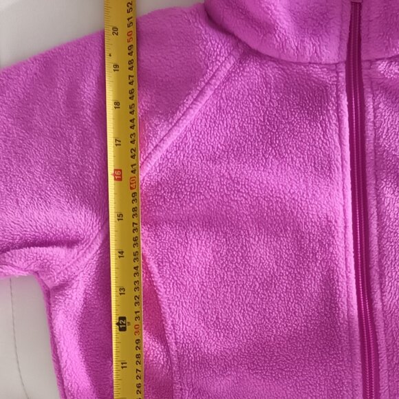 Columbia Pink Full Zip Fleece Jacket Girl Size M 10/12 - Picture 7 of 8